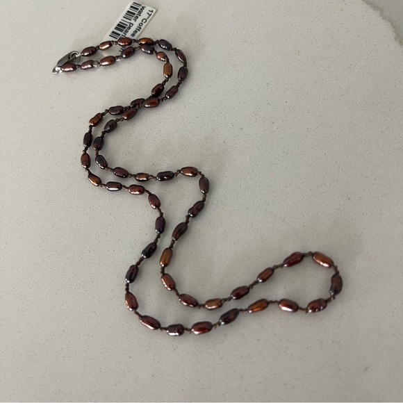 Unisex One of a kind Chocolate Fresh water Pearl necklace 17” long. - Picture 10 of 10